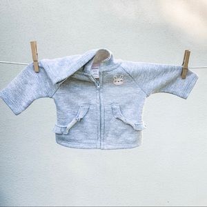 Gymboree Glittery Silver Bunny 🐰 Hoodie 0-3 mo